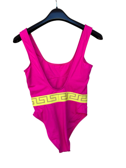 Size 2 Versace Greca Border One‑Piece Swimsuit