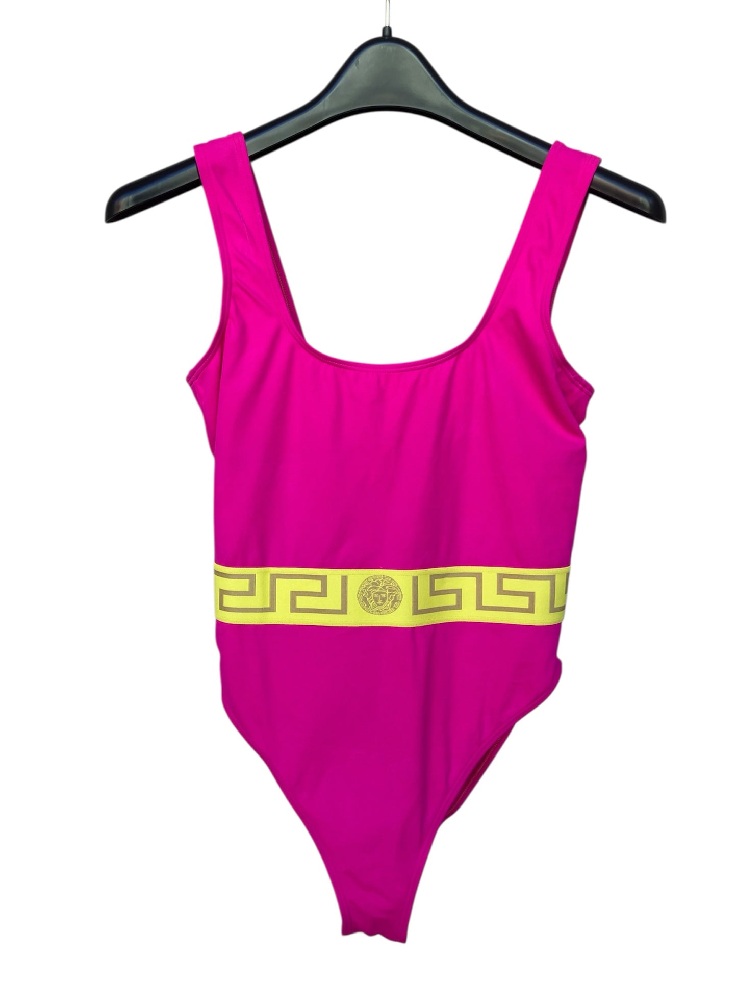 Size 2 Versace Greca Border One‑Piece Swimsuit
